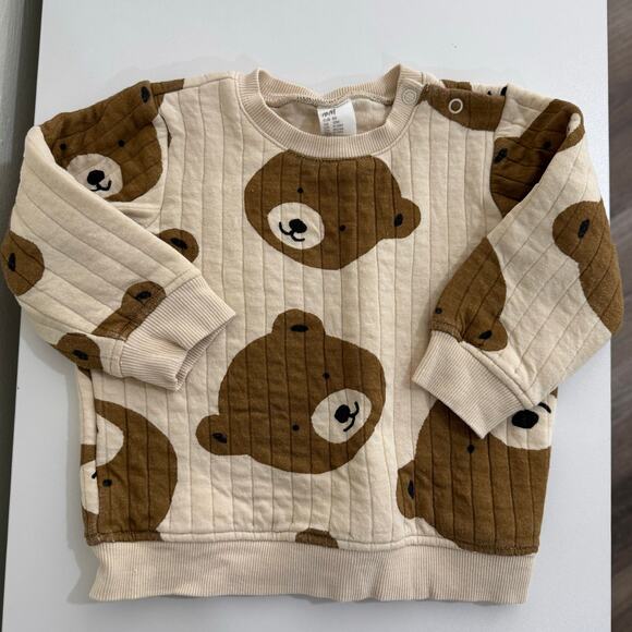 H&M Light Beige Bears 2 Piece Quilted Set Size 12 Months Teddy Bear - Picture 3 of 9